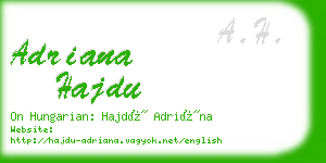 adriana hajdu business card